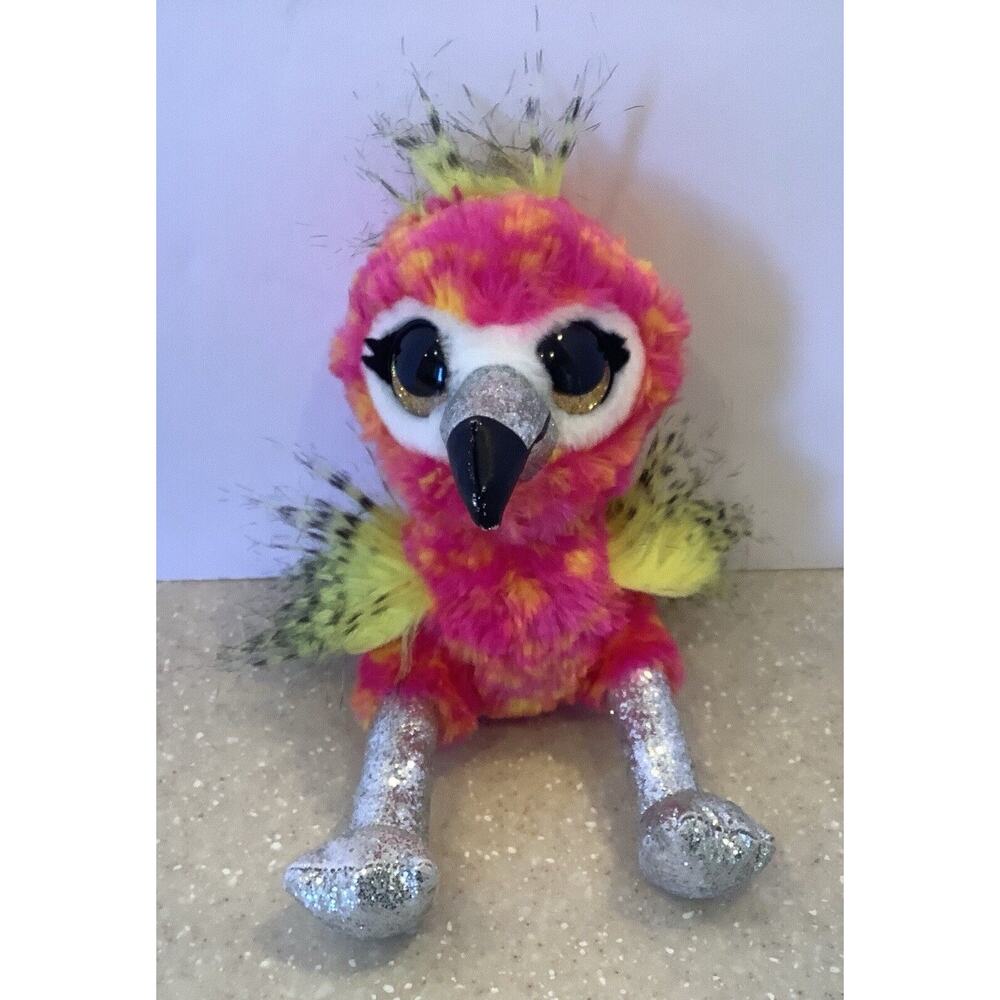 Zuru CoCo Surprise Fliss Bird Plush Stuffed Animal Pink Yellow Big Eyes Toys